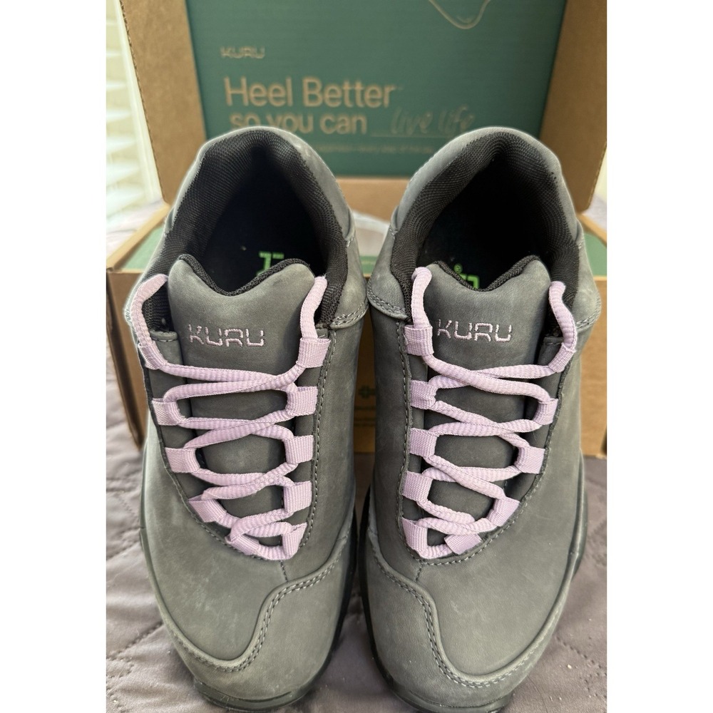 NIB Kuru Chicane Hiking Shoes Womens 6.5  Suede Gray Medium Plantar Fasciitis